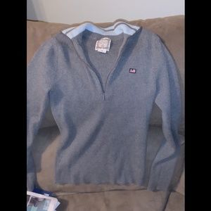 Womens Ralph Lauren Jeans Half Zip Grey Sweater